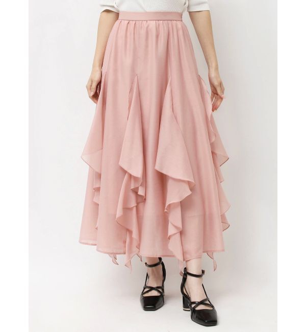 dazzlin「ペタルヘムオーガンスカート」|スカート|ピンク