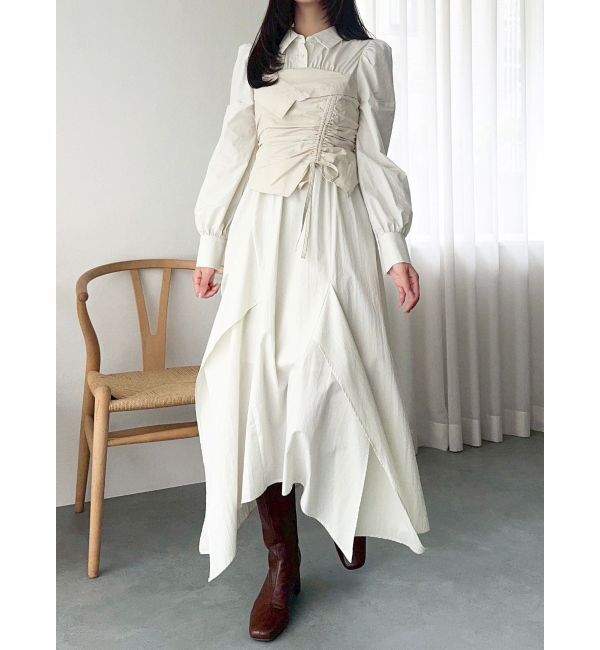 dazzlin「ギャザーシャツボリュームワンピース」|ワンピース|