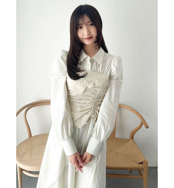 dazzlin「ギャザーシャツボリュームワンピース」|ワンピース|