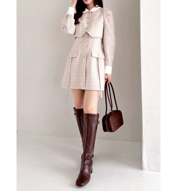 dazzlin「パフスリーブレイヤードミニワンピース」|ワンピース|