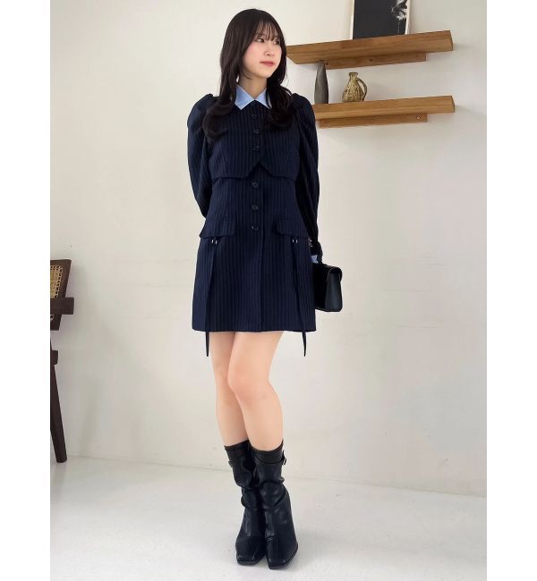 dazzlin「パフスリーブレイヤードミニワンピース」|ワンピース|