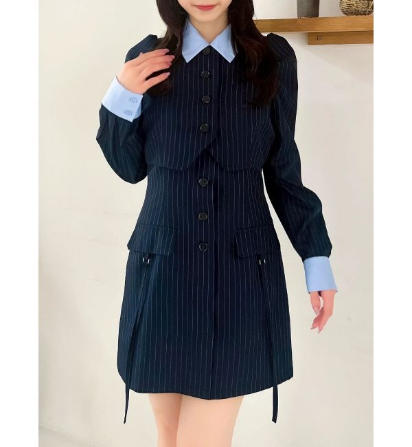 dazzlin「パフスリーブレイヤードミニワンピース」|ワンピース|