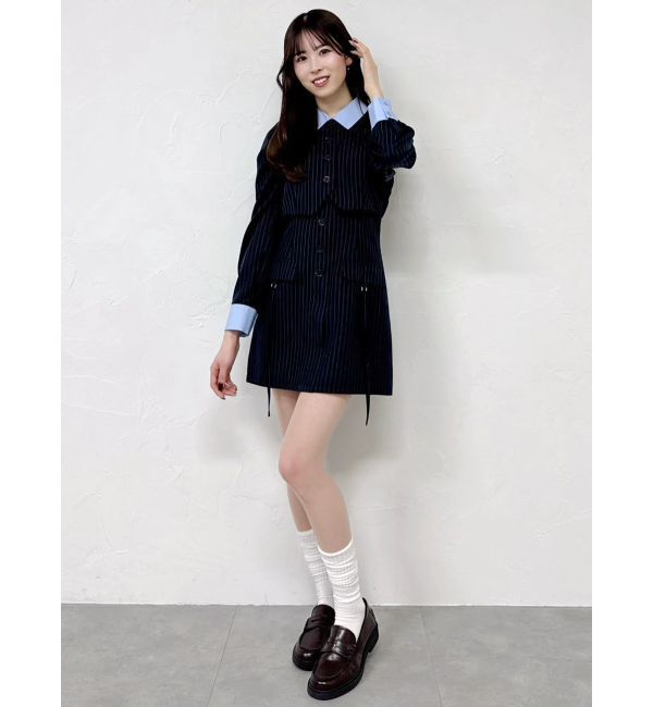 dazzlin「パフスリーブレイヤードミニワンピース」|ワンピース|