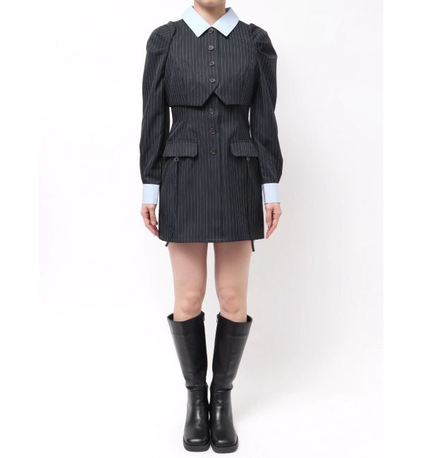 dazzlin「パフスリーブレイヤードミニワンピース」|ワンピース|