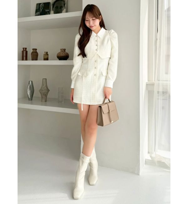 dazzlin「パフスリーブレイヤードミニワンピース」|ワンピース|