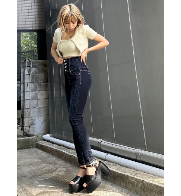 EMODA「スウィッチパターンハイウエストパギンス」|デニム|