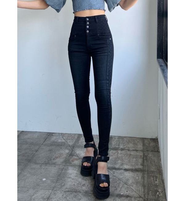 EMODA「スウィッチパターンハイウエストパギンス」|デニム|