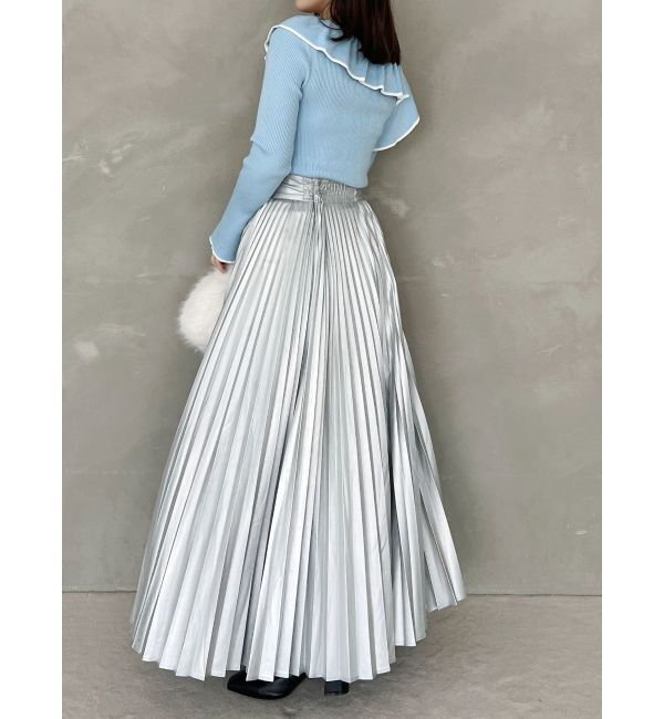 MERCURYDUO「レザーライクプリーツスカート」|スカート|