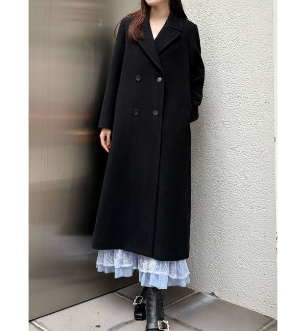 MERCURYDUO「ウールチェスターコート」|チェスターコート|ブラック