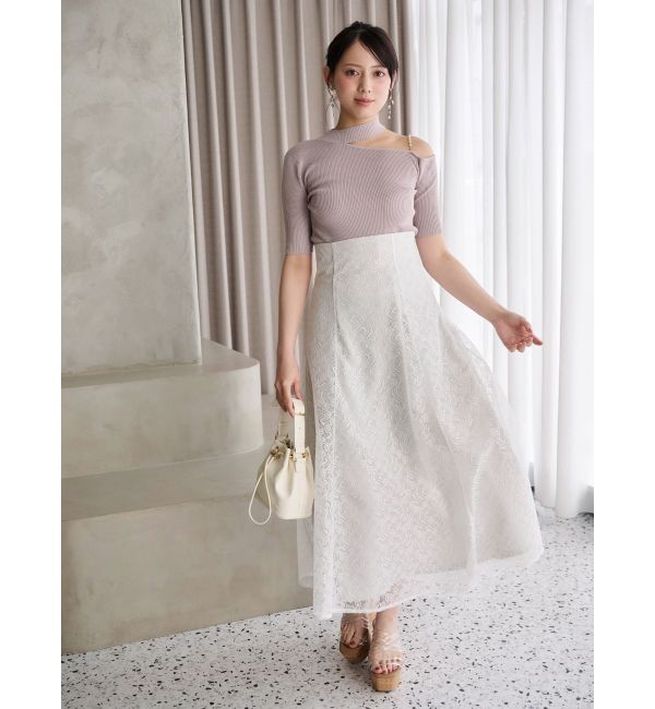 MERCURYDUO「レースフレアコルセットスカート」|スカート|