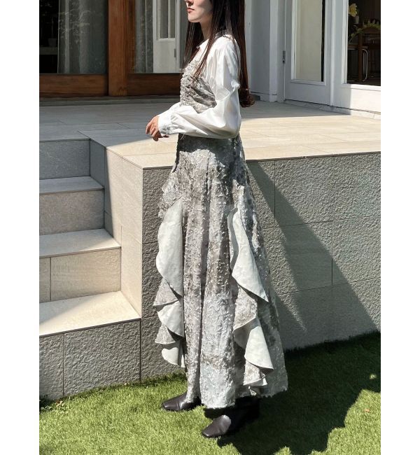 MERCURYDUO「シャツドッキングコルセットアシメヘムワンピース」|ワンピース|