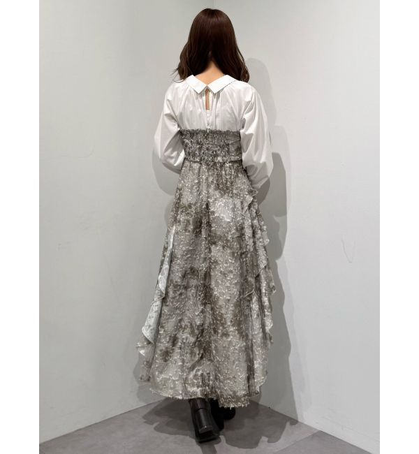 MERCURYDUO「シャツドッキングコルセットアシメヘムワンピース」|ワンピース|