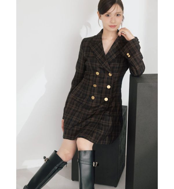 MERCURYDUO「【WEB限定カラーあり】2WAYフィット&フレアジャケットワンピース」|ワンピース|