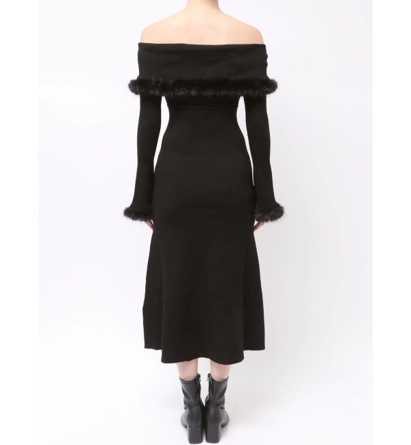 MERCURYDUO「ファートリミングニットワンピース」|ワンピース|