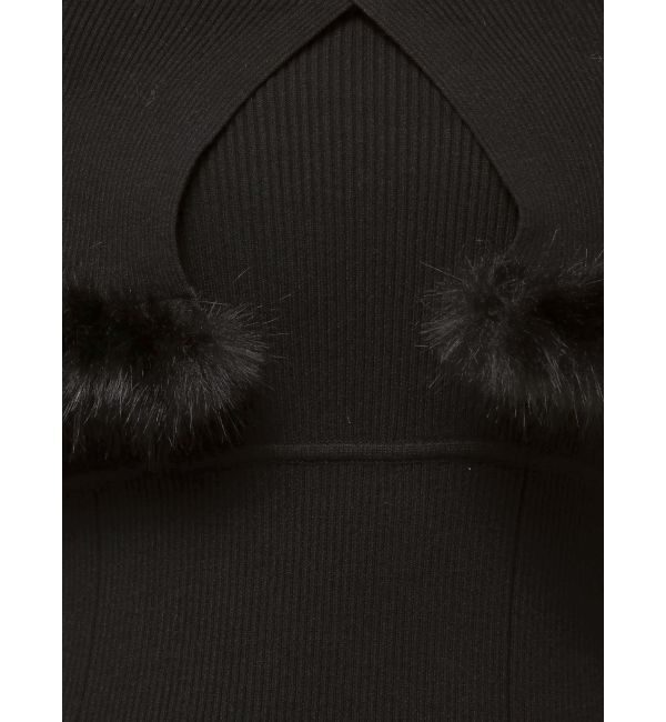 MERCURYDUO「ファートリミングニットワンピース」|ワンピース|