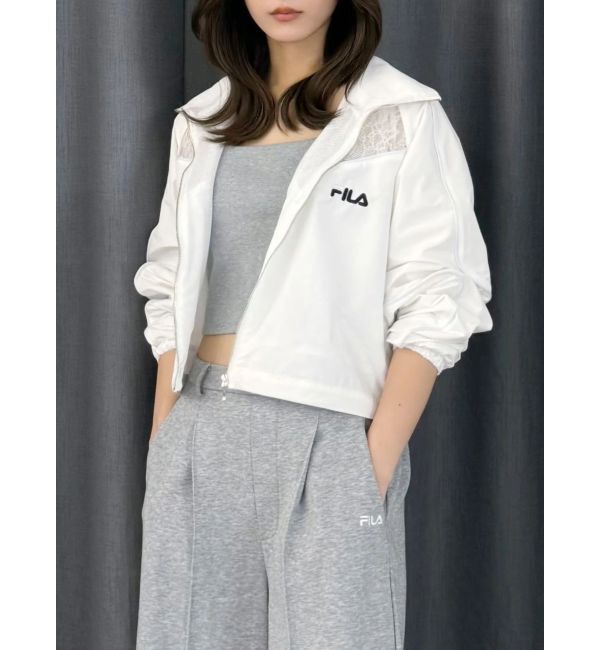 MERCURYDUO「【FILA別注】レース切替トラックジャケット」|ブルゾン・スタジャン|オフホワイト