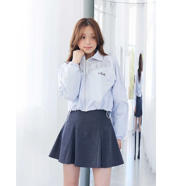 MERCURYDUO「【FILA別注】レース切替トラックジャケット」|ブルゾン・スタジャン|