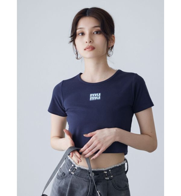 MURUA「ロゴクロップトTシャツ」|Tシャツ・カットソー|