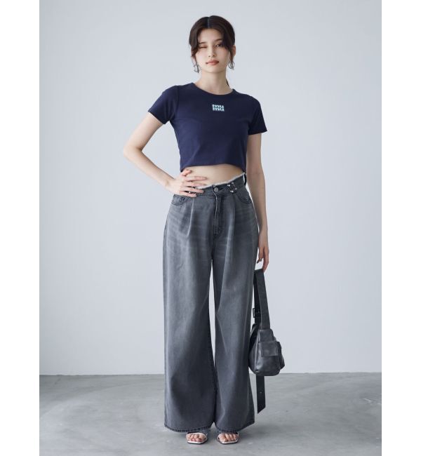 MURUA「ロゴクロップトTシャツ」|Tシャツ・カットソー|