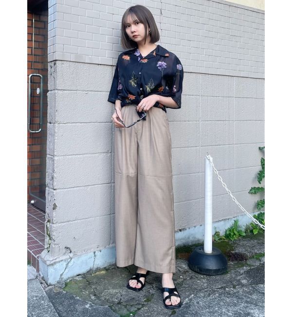 MURUA「フラワーシアーオープンカラーシャツ【WEB限定】」|シャツ・ブラウス|