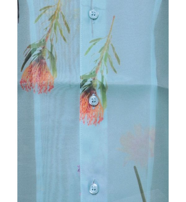 MURUA「フラワーシアーオープンカラーシャツ【WEB限定】」|シャツ・ブラウス|