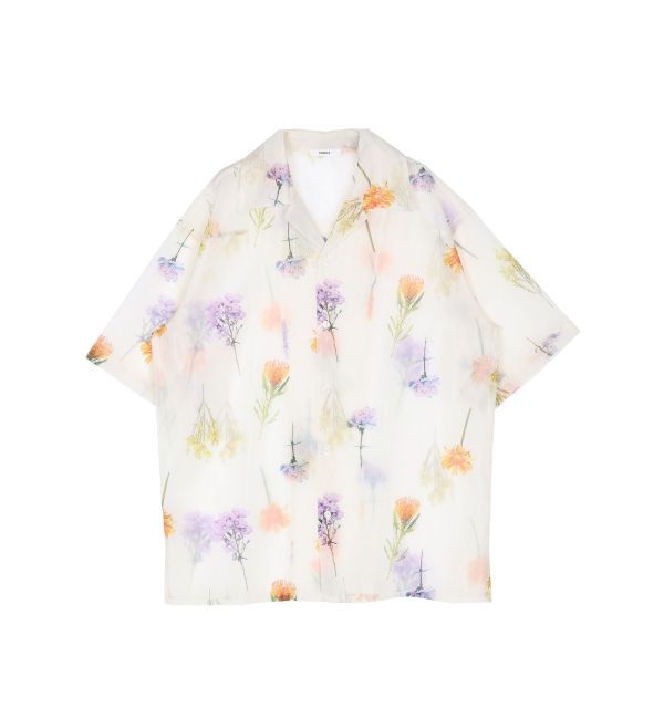 MURUA「フラワーシアーオープンカラーシャツ【WEB限定】」|シャツ・ブラウス|