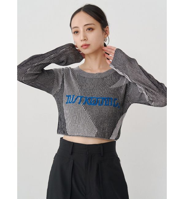 MURUA「ロゴアップリケランダムニット」|ニット・セーター|