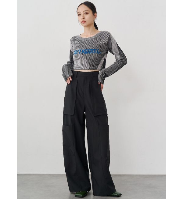 MURUA「ロゴアップリケランダムニット」|ニット・セーター|