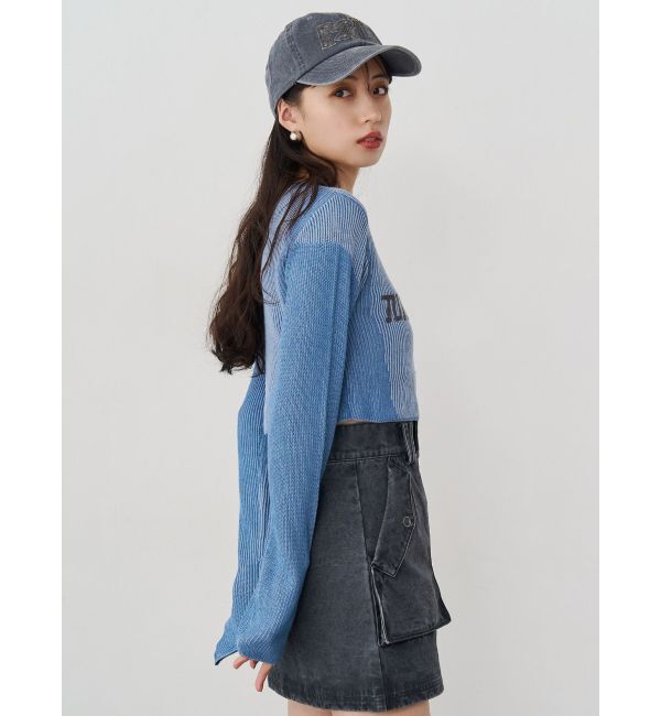 MURUA「ロゴアップリケランダムニット」|ニット・セーター|