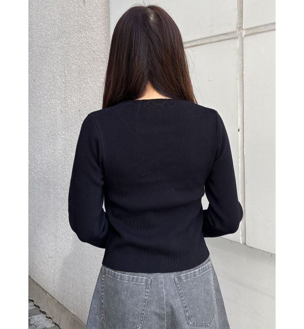 MURUA「レースレイヤードVネックニット」|ニット・セーター|