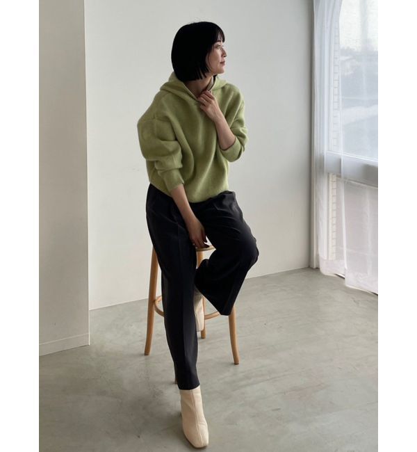 LAGUNAMOON「CHNラクーンショートニットパーカー」|ニット・セーター|