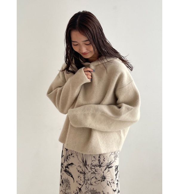 LAGUNAMOON「CHNラクーンショートニットパーカー」|ニット・セーター|