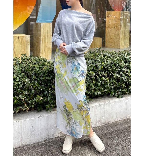 LAGUNAMOON「オフショルラメスウェットプルオーバー」|Tシャツ・カットソー|