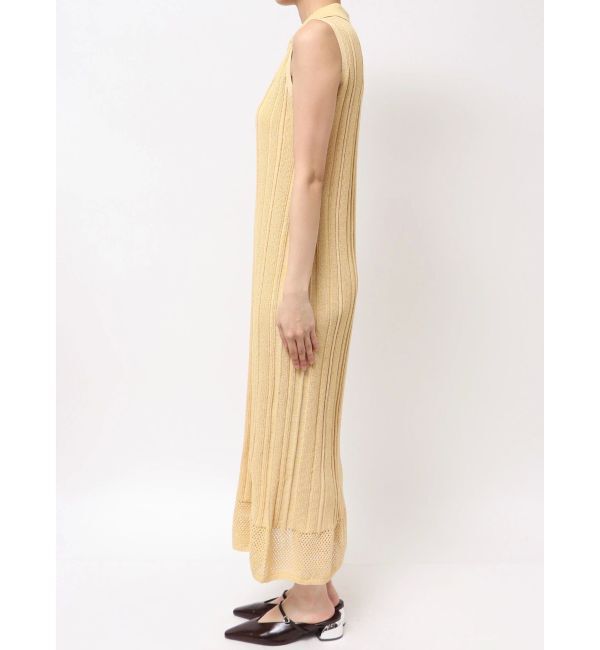 LAGUNAMOON「【追加生産】シャツカラーメランジニットワンピース」|ワンピース|