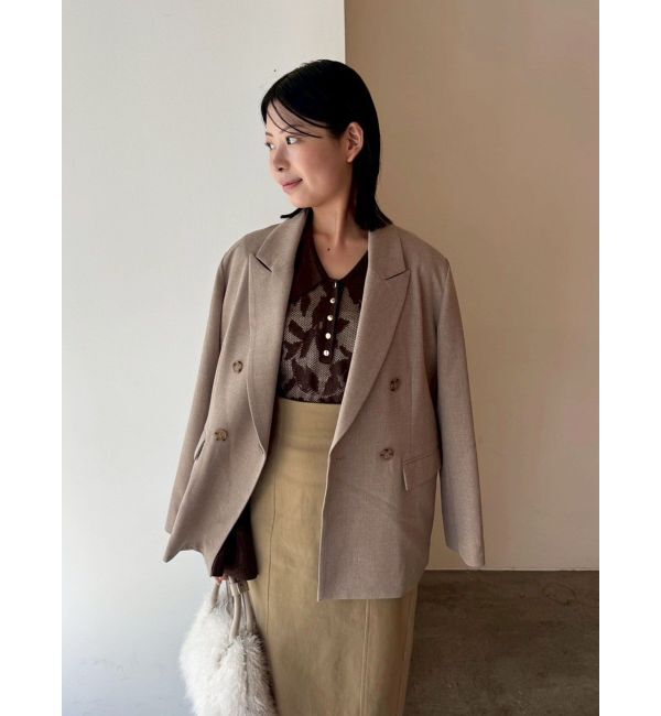 LAGUNAMOON「追加生産【WEB限定】シアージャガードビッグカラーニットプル」|ニット・セーター|