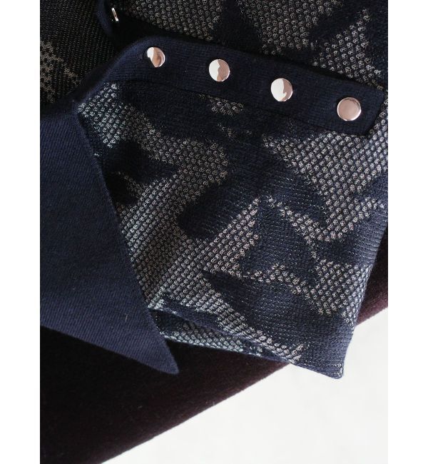 LAGUNAMOON「追加生産【WEB限定】シアージャガードビッグカラーニットプル」|ニット・セーター|