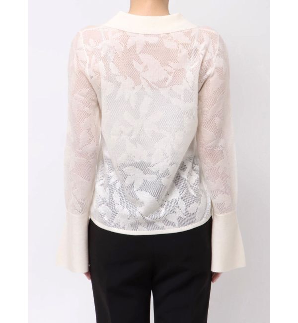 LAGUNAMOON「追加生産【WEB限定】シアージャガードビッグカラーニットプル」|ニット・セーター|