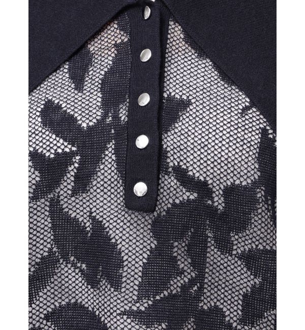 LAGUNAMOON「追加生産【WEB限定】シアージャガードビッグカラーニットプル」|ニット・セーター|