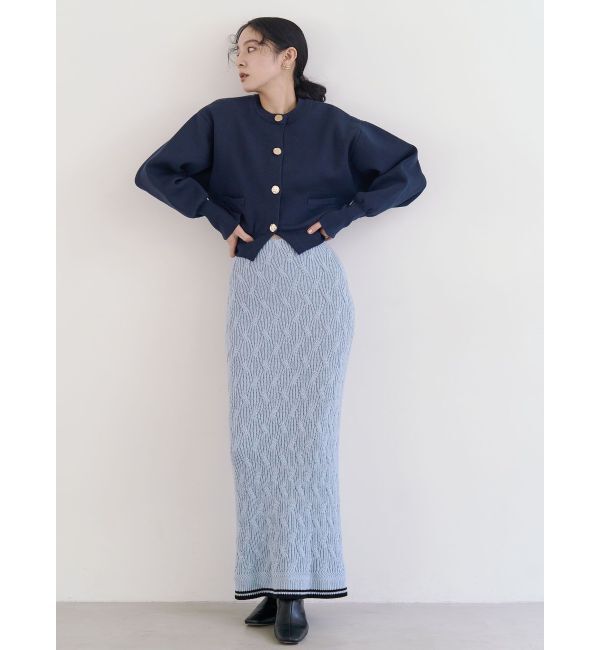 LAGUNAMOON「【POLO BCSコラボ】コットンケーブルニットカーディガンスカートセットアップ」|ワンピース|