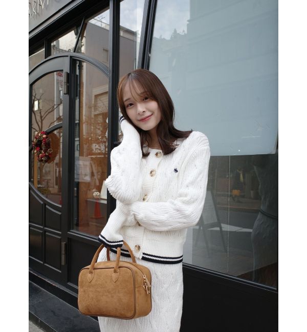 LAGUNAMOON「【POLO BCSコラボ】コットンケーブルニットカーディガンスカートセットアップ」|ワンピース|