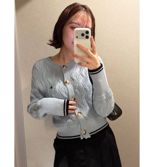 LAGUNAMOON「【POLO BCSコラボ】コットンケーブルニットカーディガンスカートセットアップ」|ワンピース|