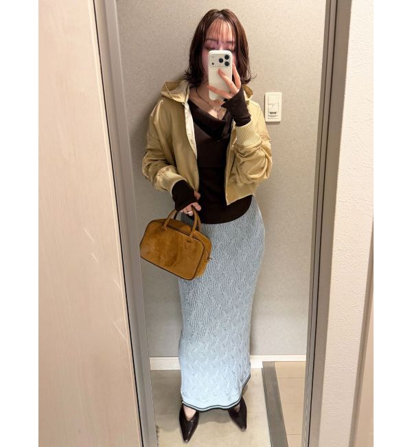 LAGUNAMOON「【POLO BCSコラボ】コットンケーブルニットカーディガンスカートセットアップ」|ワンピース|