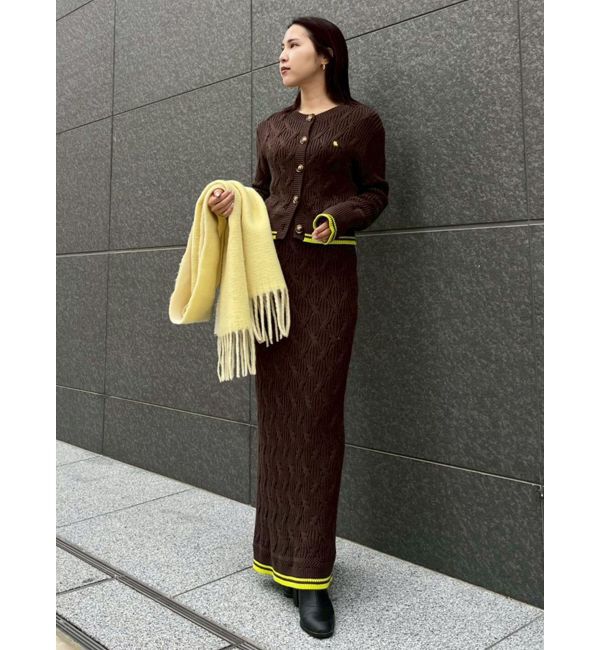 LAGUNAMOON「【POLO BCSコラボ】コットンケーブルニットカーディガンスカートセットアップ」|ワンピース|