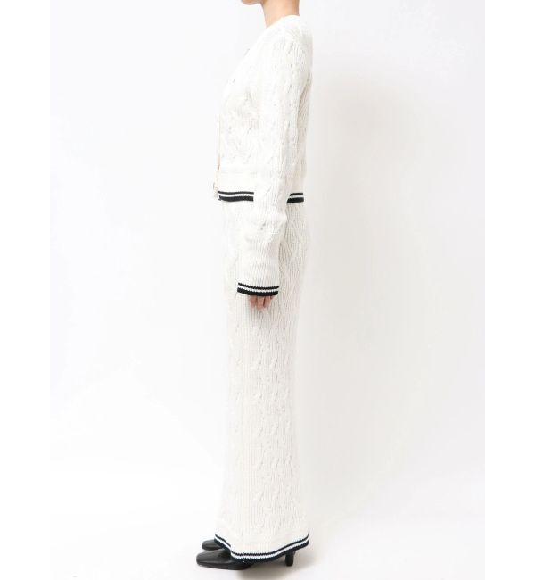 LAGUNAMOON「【POLO BCSコラボ】コットンケーブルニットカーディガンスカートセットアップ」|ワンピース|