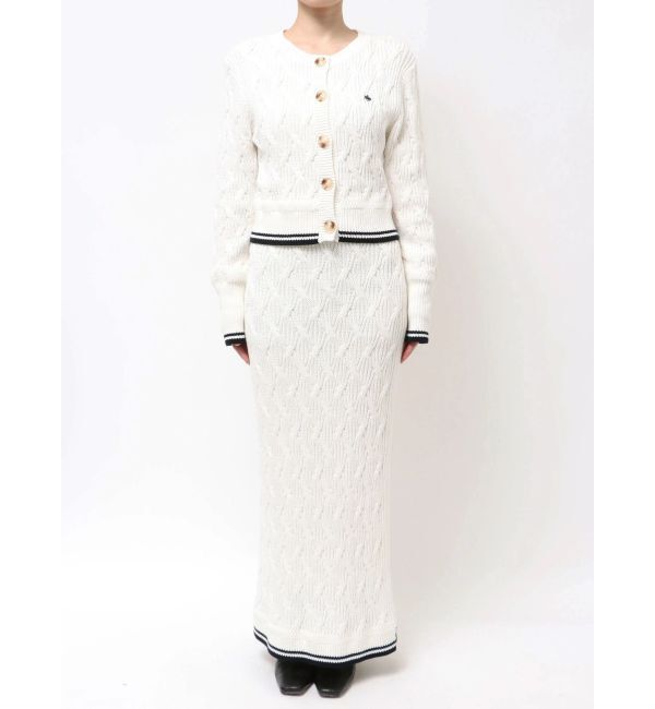 LAGUNAMOON「【POLO BCSコラボ】コットンケーブルニットカーディガンスカートセットアップ」|ワンピース|