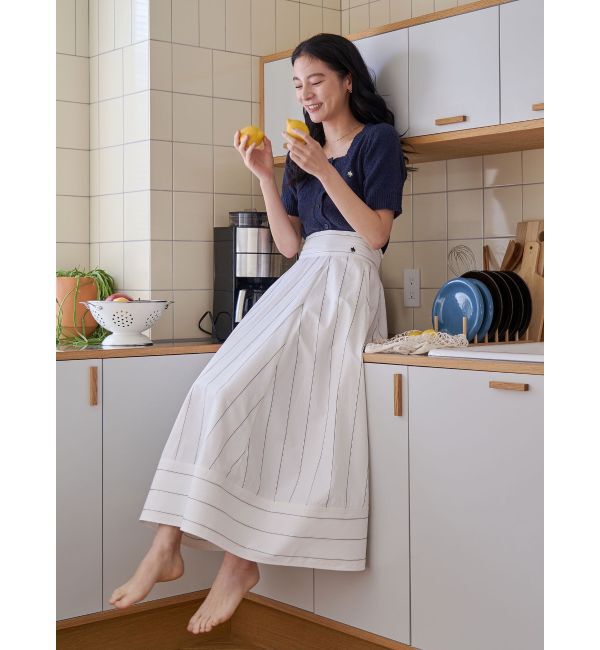 LAGUNAMOON「【POLO BCSコラボ】ブークレヤーンハーフスリーブコンパクトニットカーディガン」|ニット・セーター|