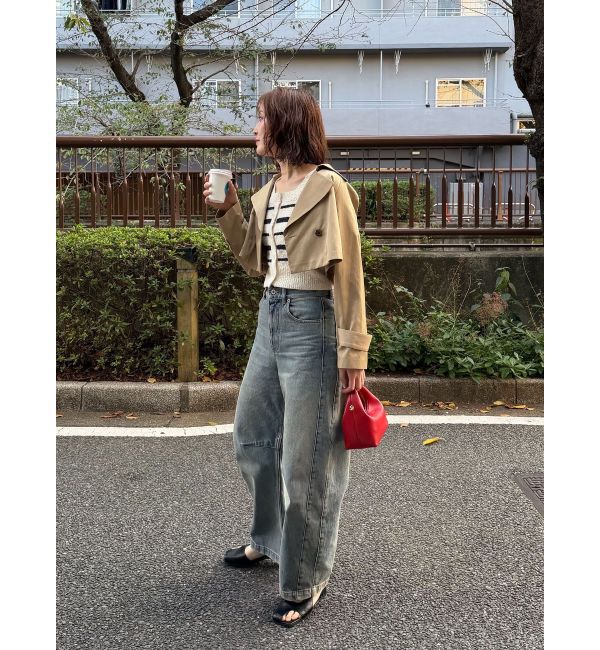 LAGUNAMOON「【POLO BCSコラボ】ブークレヤーンハーフスリーブコンパクトニットカーディガン」|ニット・セーター|