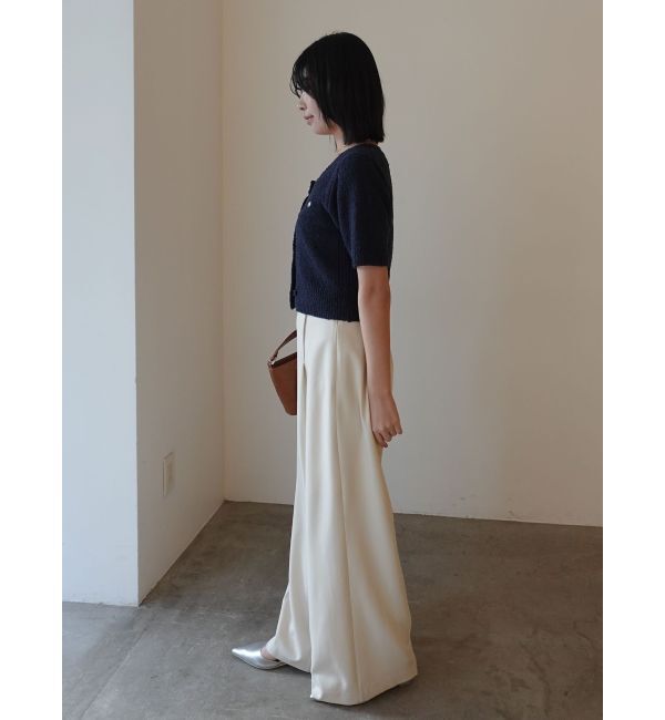 LAGUNAMOON「【POLO BCSコラボ】ブークレヤーンハーフスリーブコンパクトニットカーディガン」|ニット・セーター|