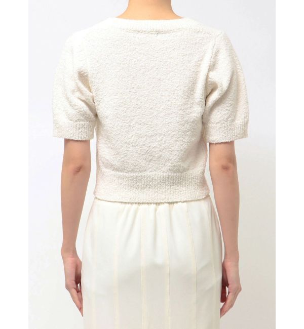 LAGUNAMOON「【POLO BCSコラボ】ブークレヤーンハーフスリーブコンパクトニットカーディガン」|ニット・セーター|