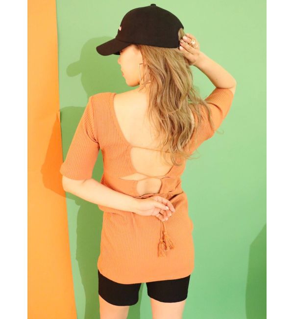 EVRIS「タッセルリブカットワンピース」|ワンピース|